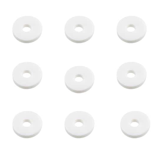 12 Pack: White PVC Rondelle Spacer Heishi Beads, 5.8mm by Bead Landing&#x2122;